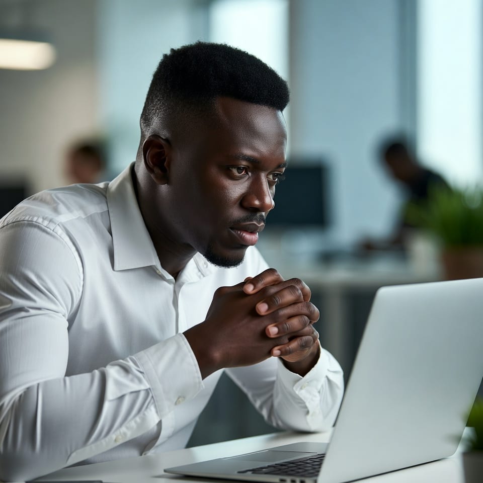 An employee listening to customer query at gemstone tech